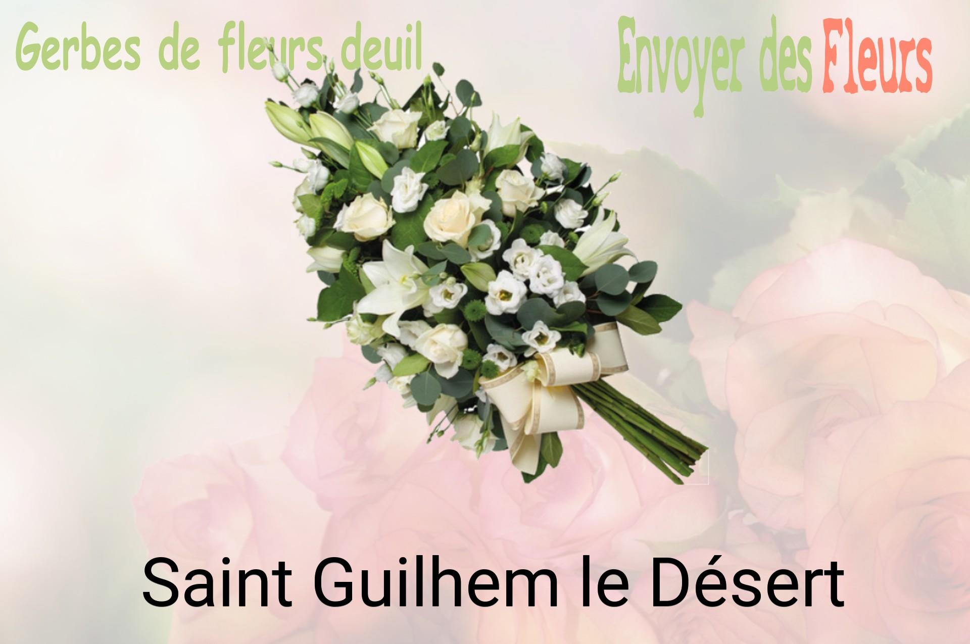 Gerbe de fleurs de deuil livrée à Saint-Guilhem-le-Désert